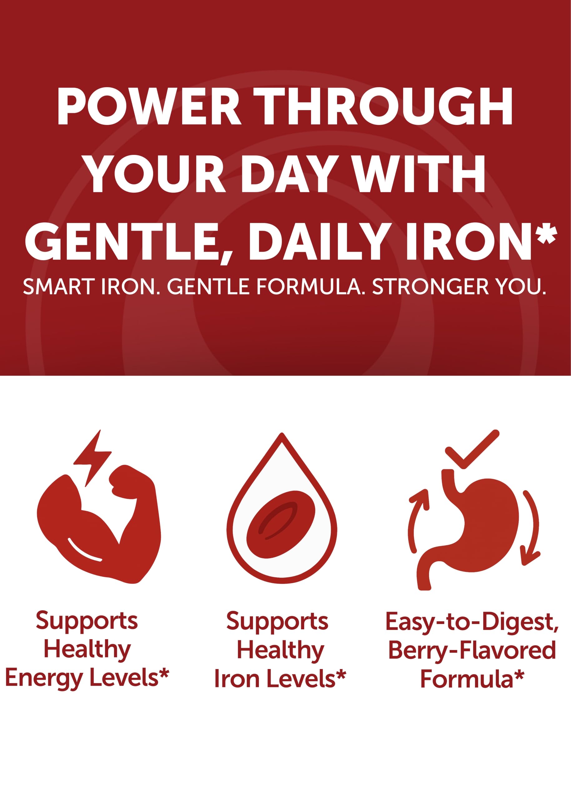 Lunakai vegan iron gummies with no artificial colors or dyes.