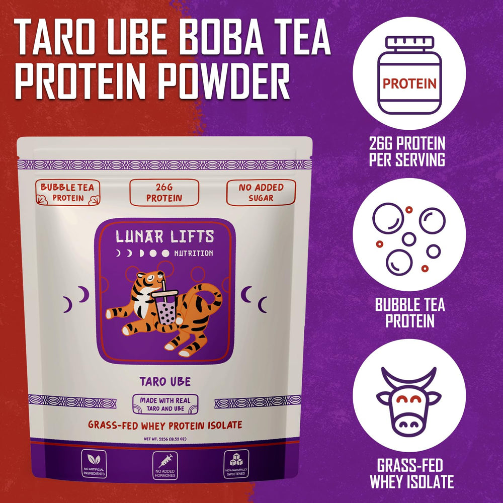 Lunar Lifts real-taro-ube flavor swirls like bubble tea in powder form.