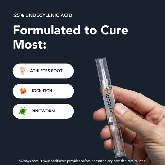 Lunavia Antifungal Pen twist-pen delivers precise, mess-free application.