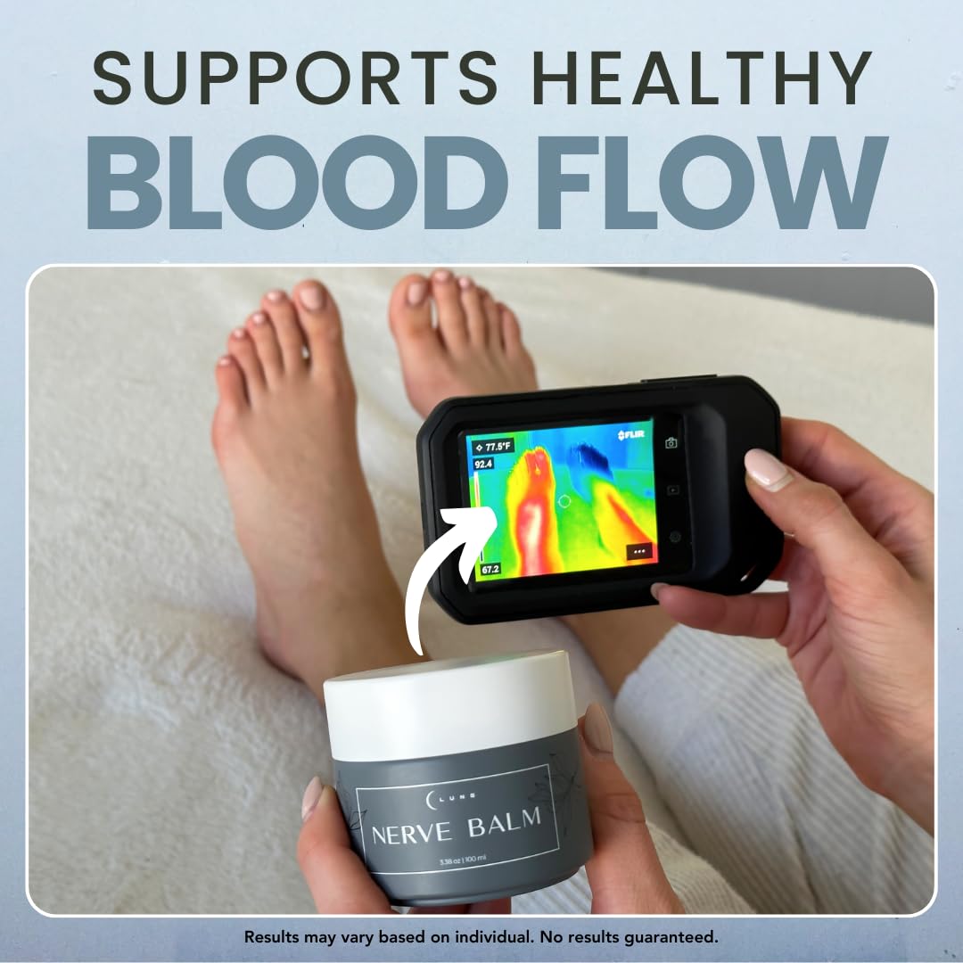 Lune Nerve Balm hands application suggests comfortable daily use.
