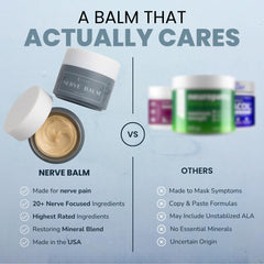 Lune Nerve Balm texture closeup shows a smooth, quick-absorbing finish.