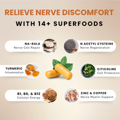 Lune Nerve Matrix capsules close-up highlighting easy daily use.