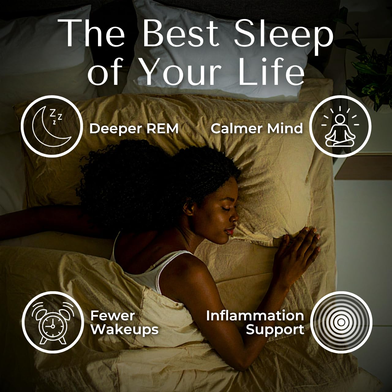 Lune Nightly turmeric extract label implying mild anti-inflammatory support for unwinding