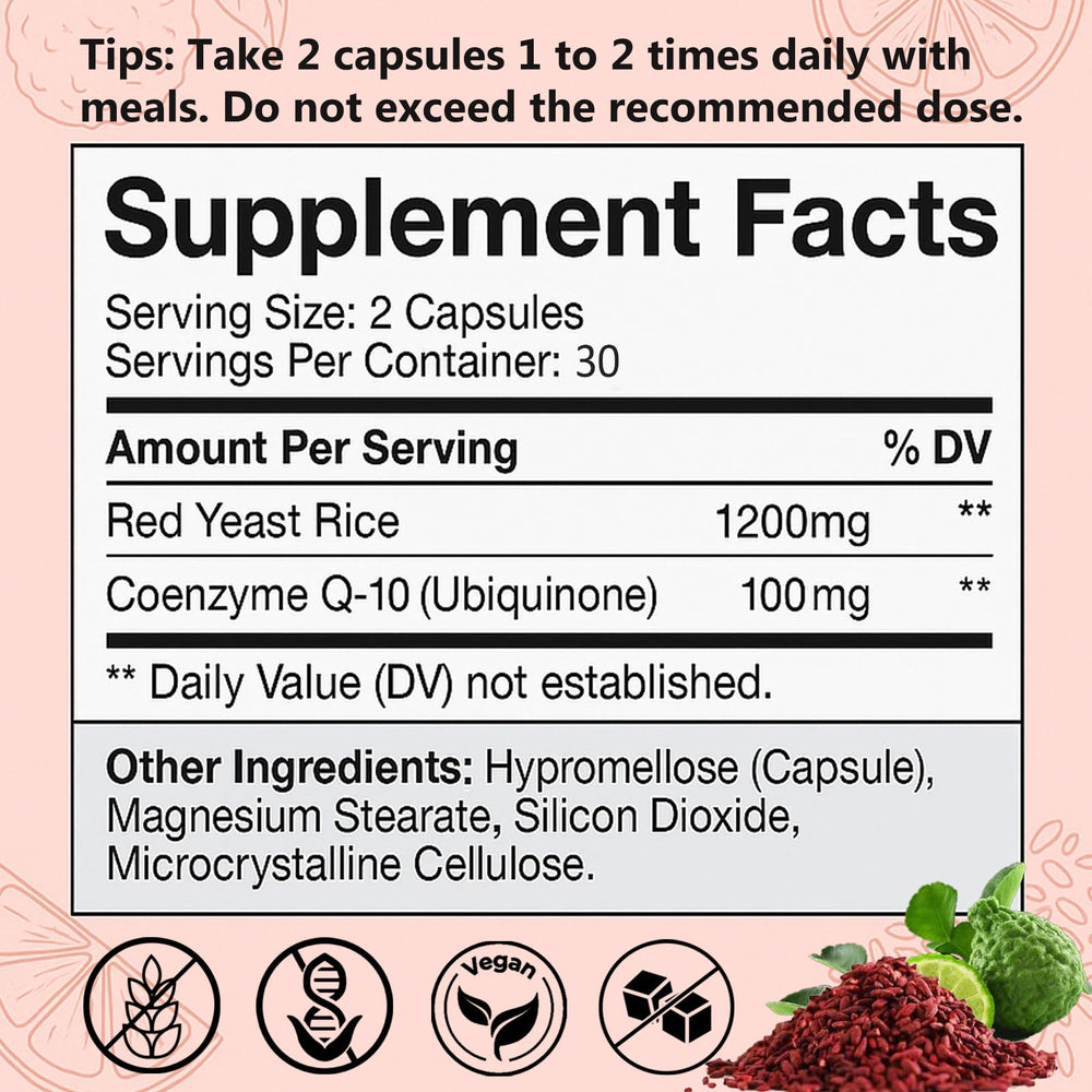LUNESSA bottle label highlighting CoQ10 inclusion for energy support