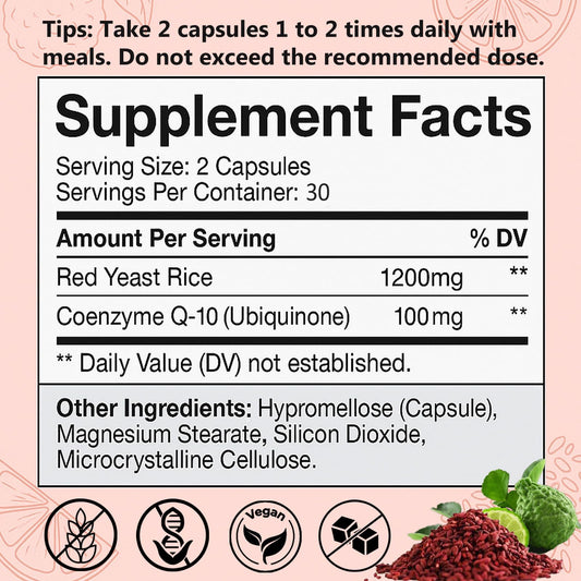 LUNESSA bottle label highlighting CoQ10 inclusion for energy support