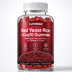 LUNESSA gummies bottle shows vegan, sugar-free daily wellness