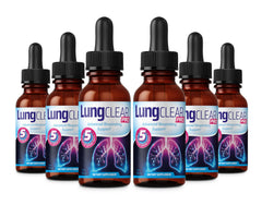 Lung Clear Pro bottle of mullein drops, signaling natural lung support for daily comfort.