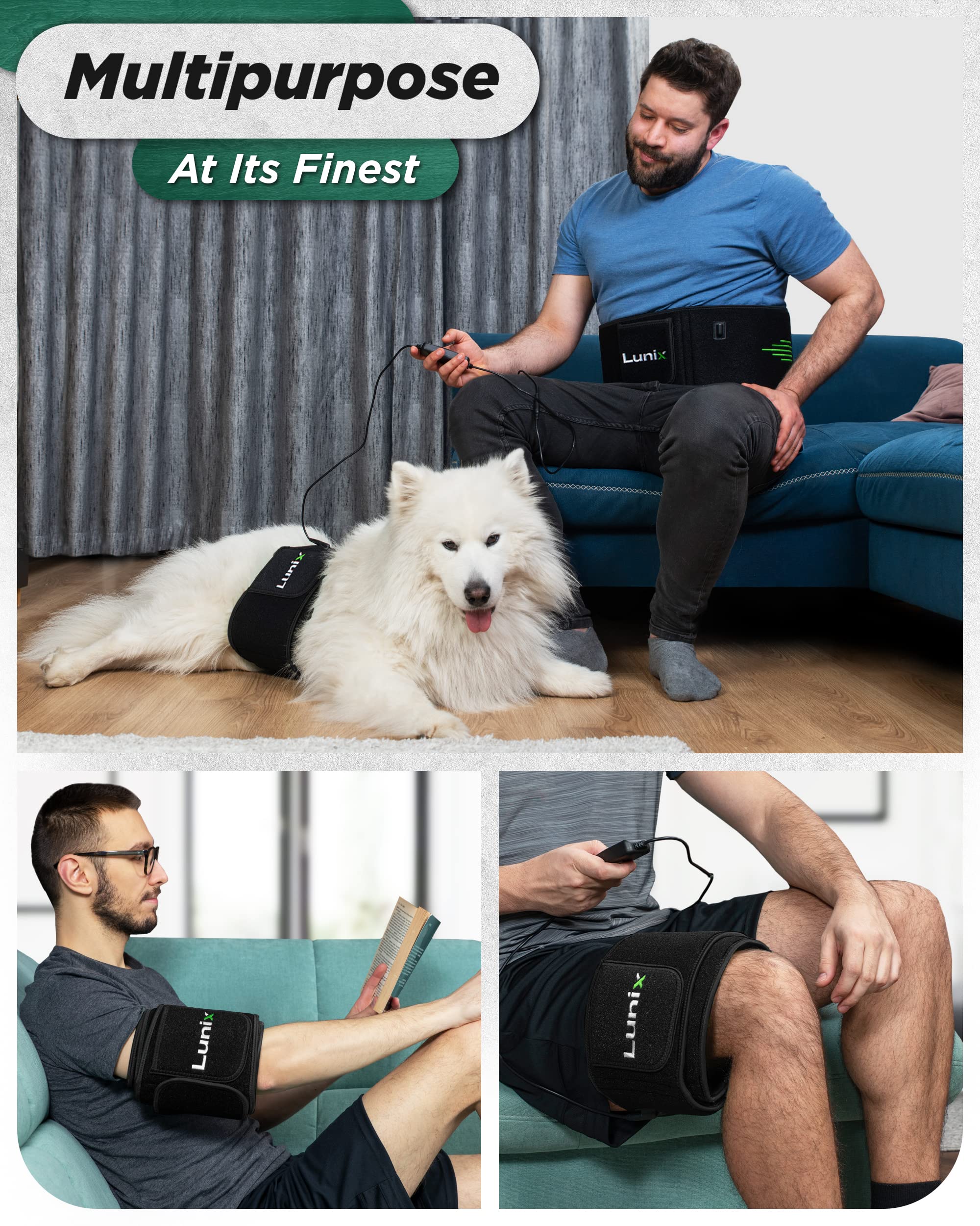 Pet-friendly design of the Lunix LX16 belt for household use.