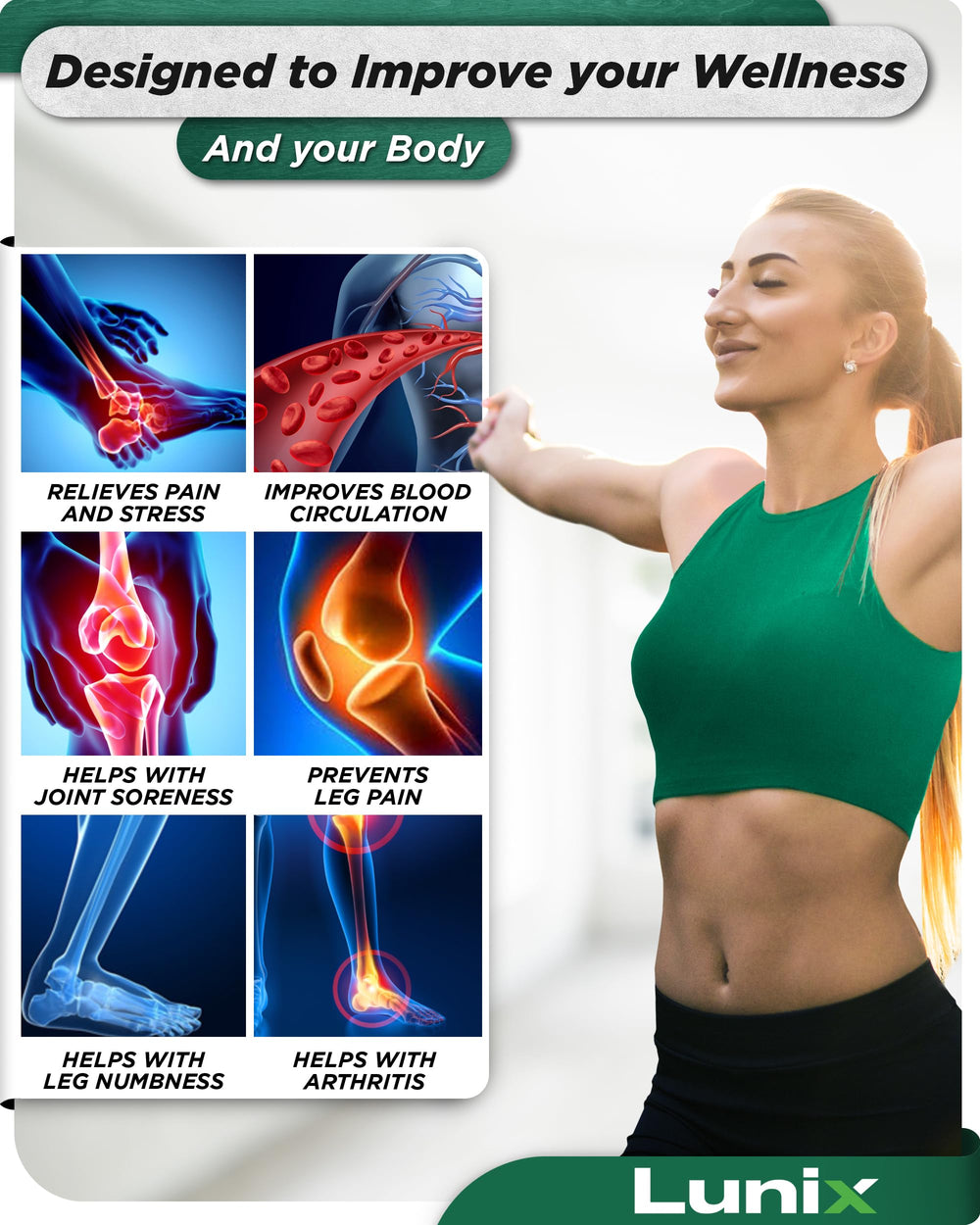Lunix LX21 compact design fits easily under a couch, desk, or table.