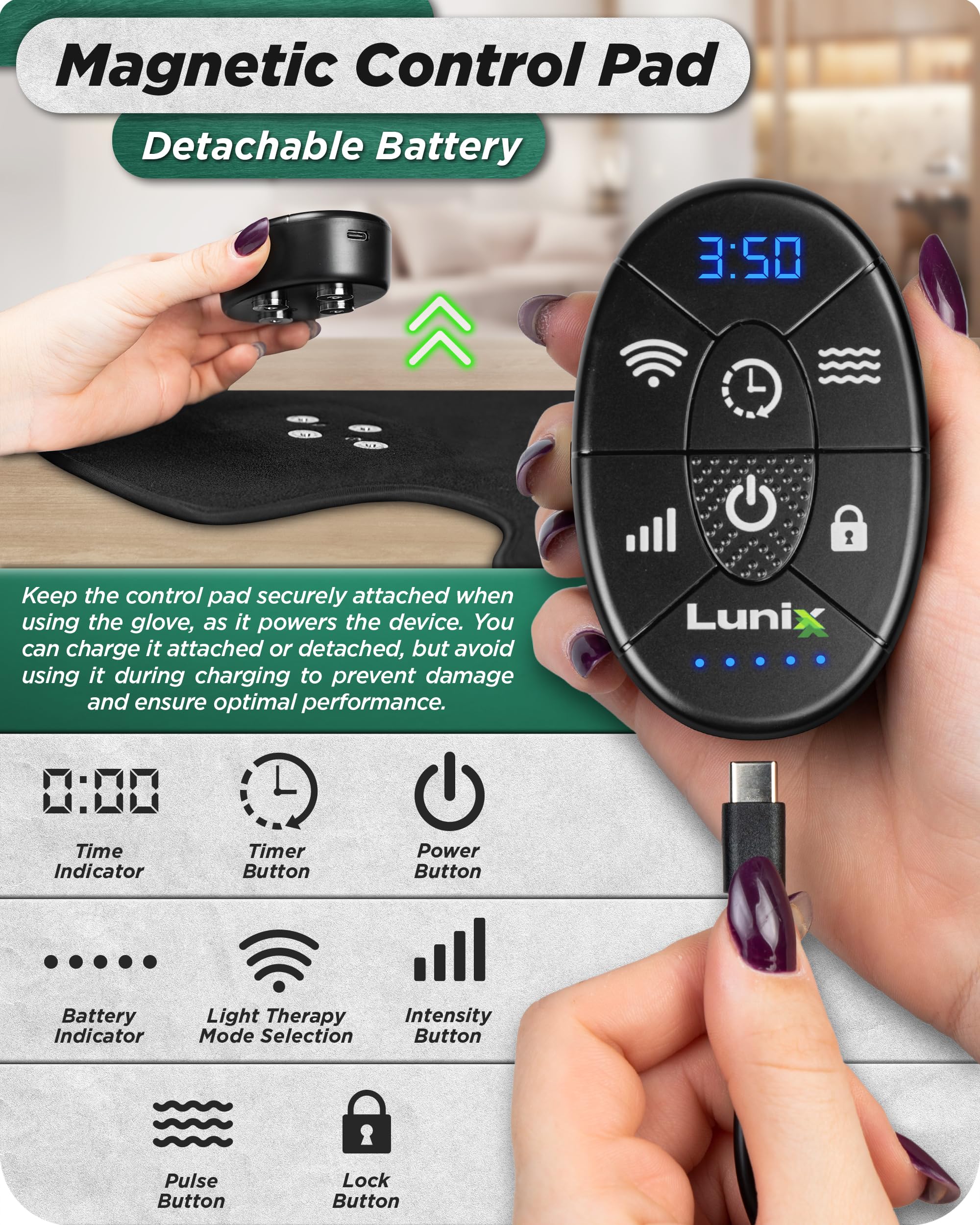 Lunix LX24 dual wavelengths provide near infrared and red light options for customizable sessions.