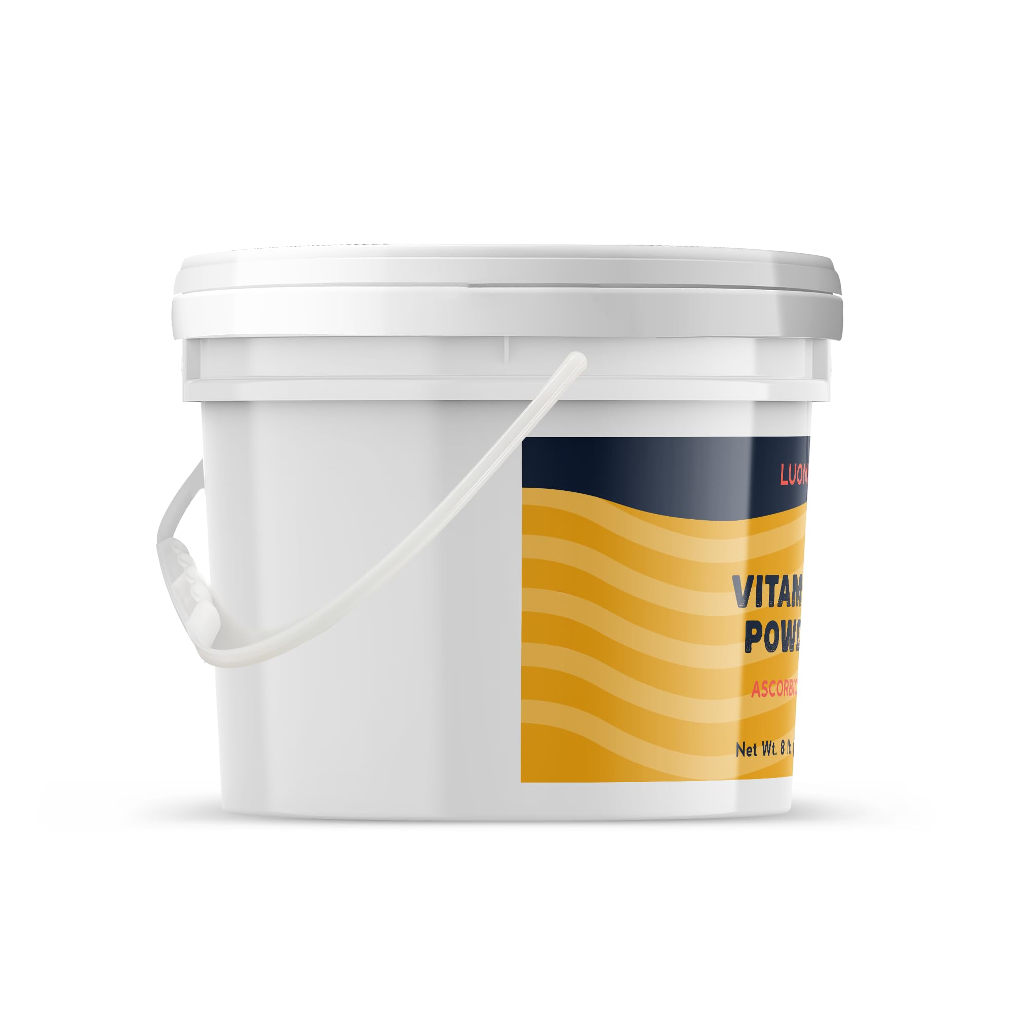 Luonix Vitamin C Powder being measured, suggesting easy dosing for recipes.