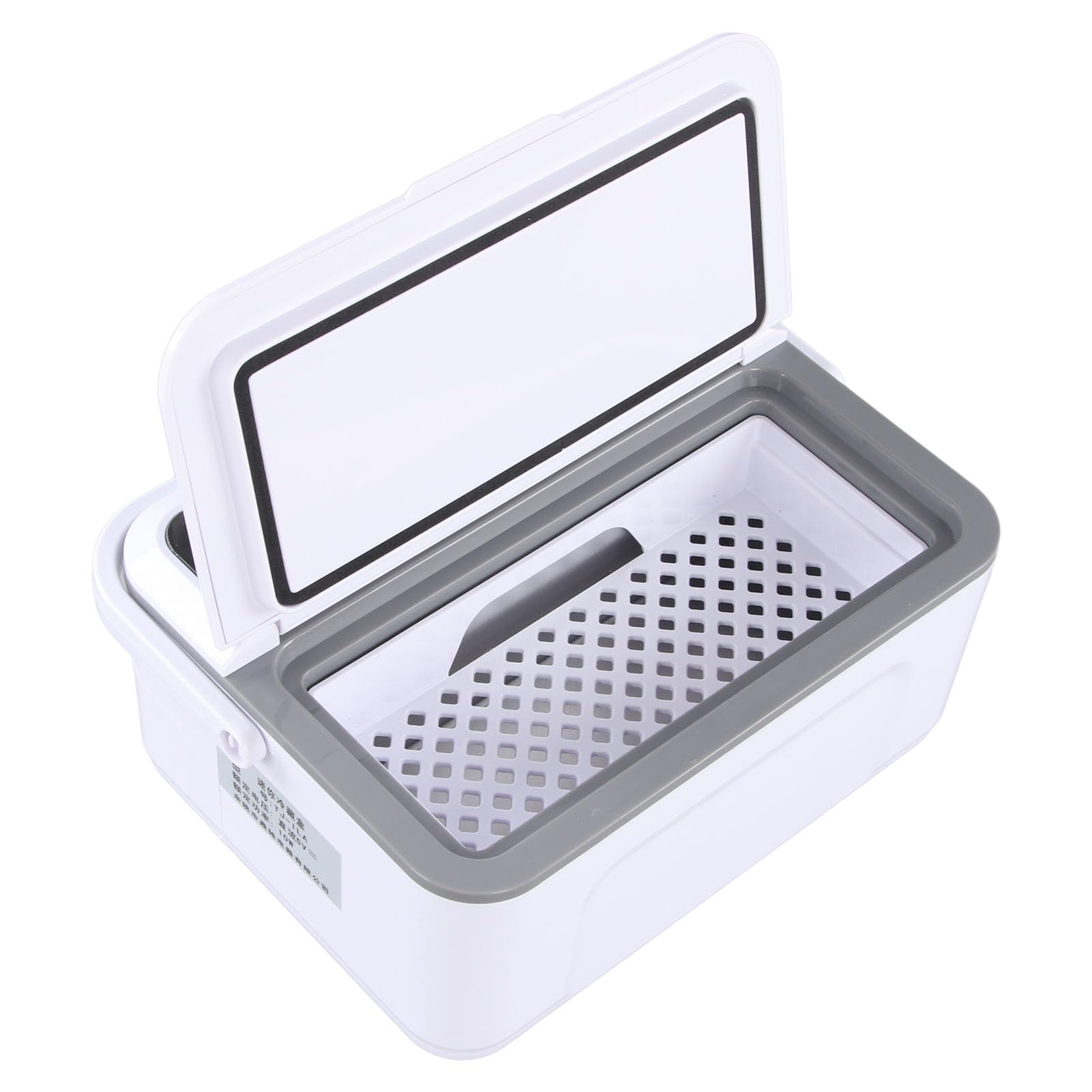 Luqeeg insulin insulation box top view showing portable design and compact silhouette.