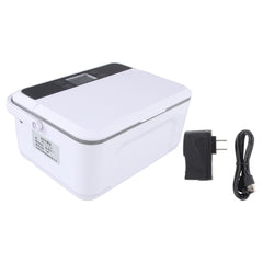 Luqeeg insulin cooler being charged via USB for continuous operation.