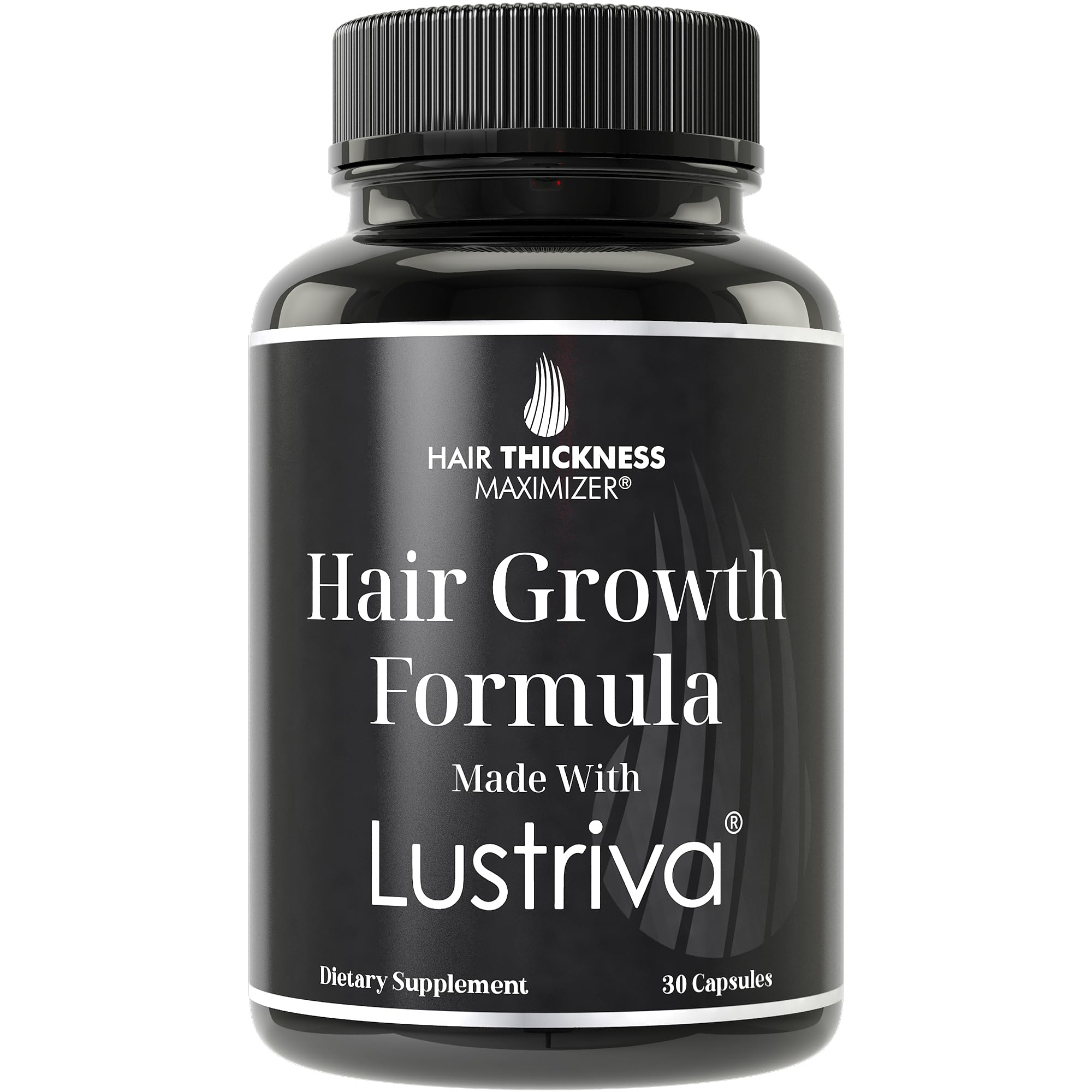 Lustriva bottle front for daily hair growth support