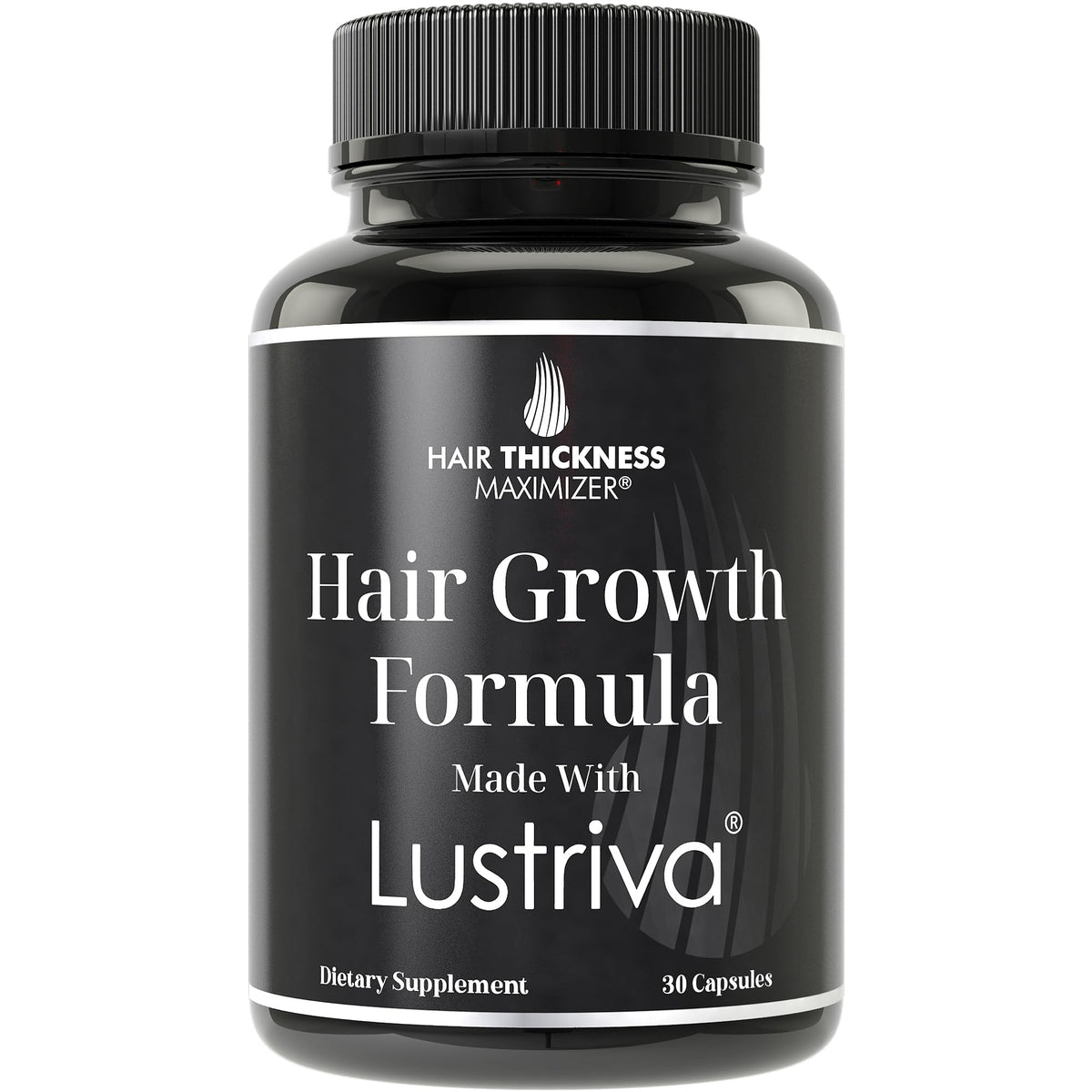 Lustriva bottle front for daily hair growth support