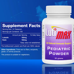 LutiMax luteolin powder being stirred into a drink without altering flavor