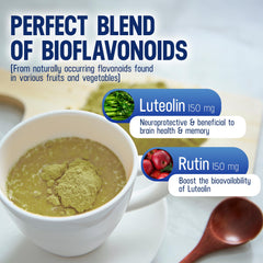 LutiMax unflavored luteolin powder blends into beverages for children