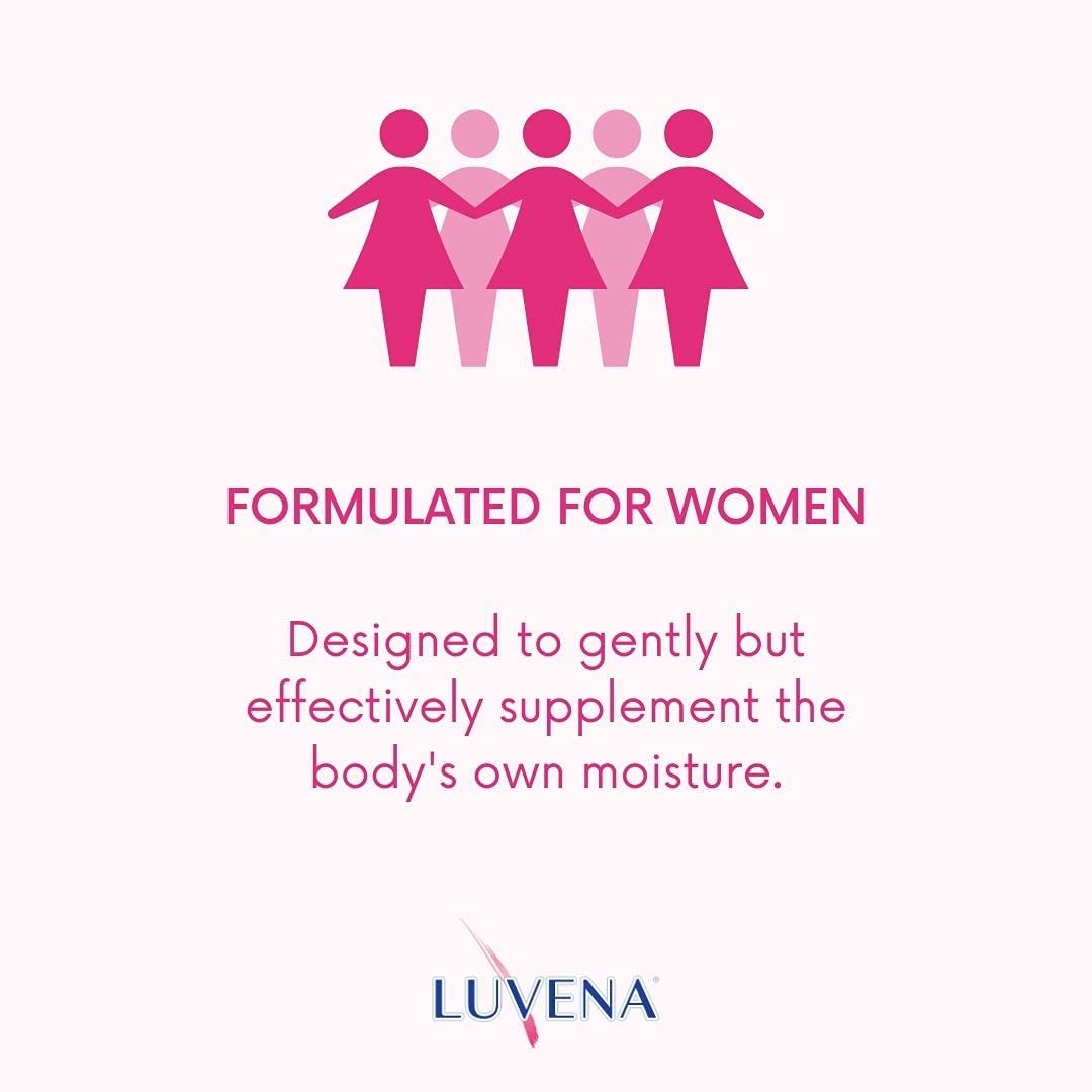 Luvena moisturizing formula—soothes and supports comfort.