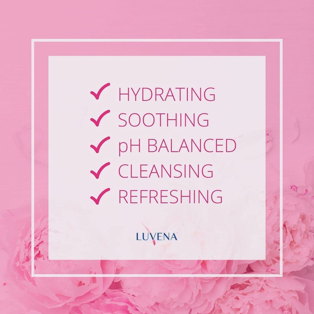 LUVENA Personal Wash bottle-foam shows a smooth, gentle lather for daily cleansing.