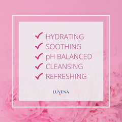 LUVENA Personal Wash bottle-foam shows a smooth, gentle lather for daily cleansing.