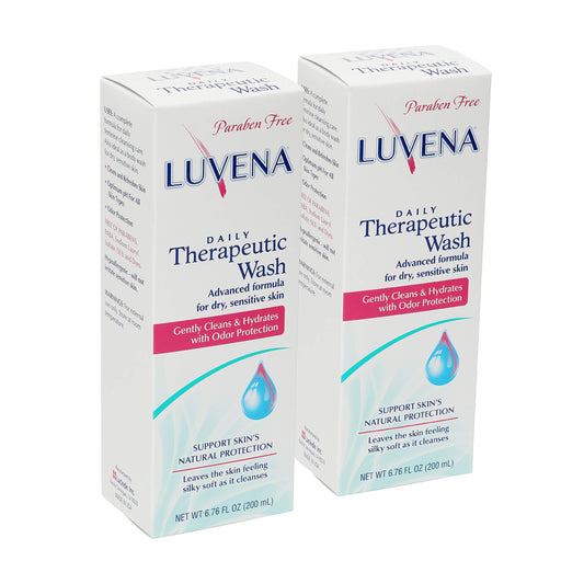 LUVENA Personal Wash bottle front, gentle cleanse for sensitive skin and daily freshness.