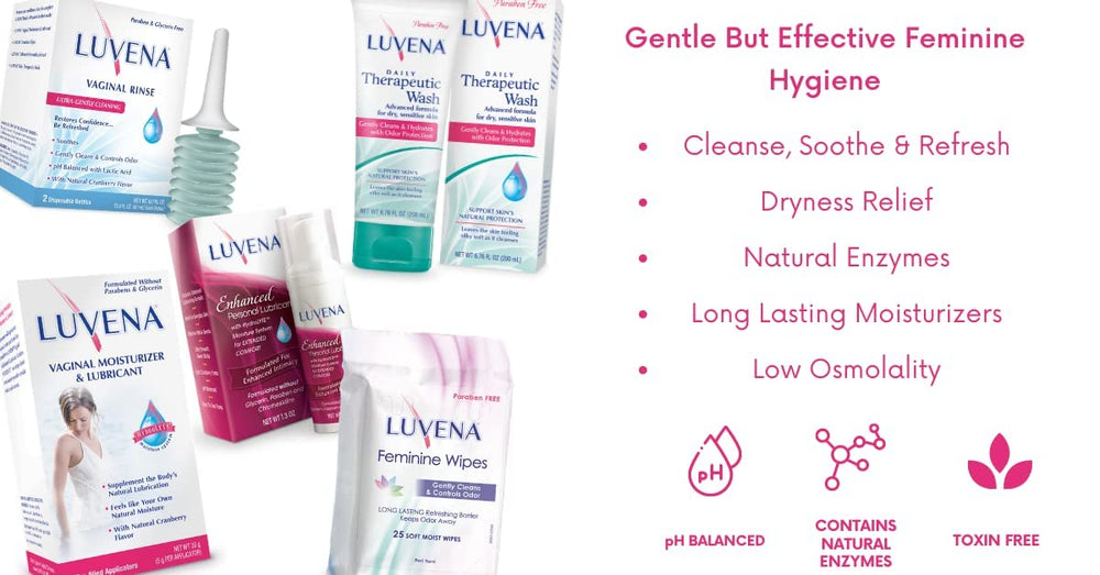 LUVENA Personal Wash bottle-pour, easy application during shower for sensitive skin.