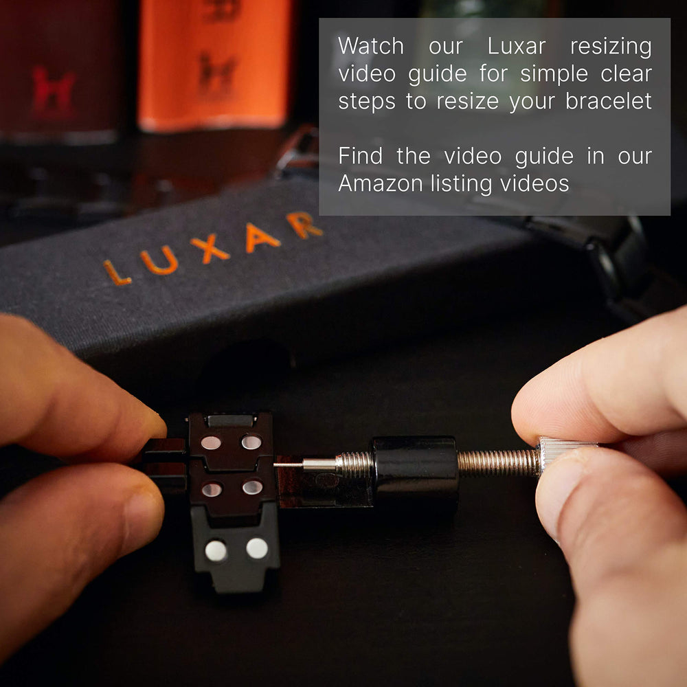 Luxar premium bracelet box packaging with information card insert