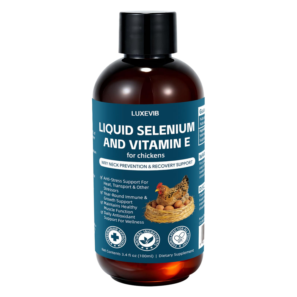 LuxeVib E+S Poultry Vitality Formula daily dosing setup for consistent flock care
