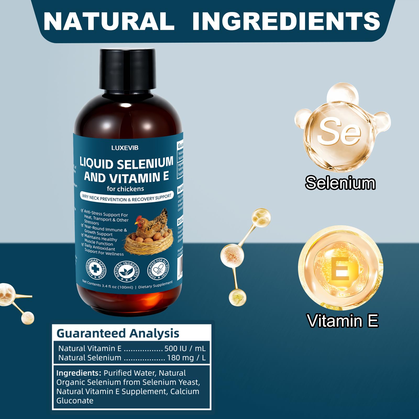 LuxeVib E+S Poultry Vitality Formula shows simple integration into daily ration