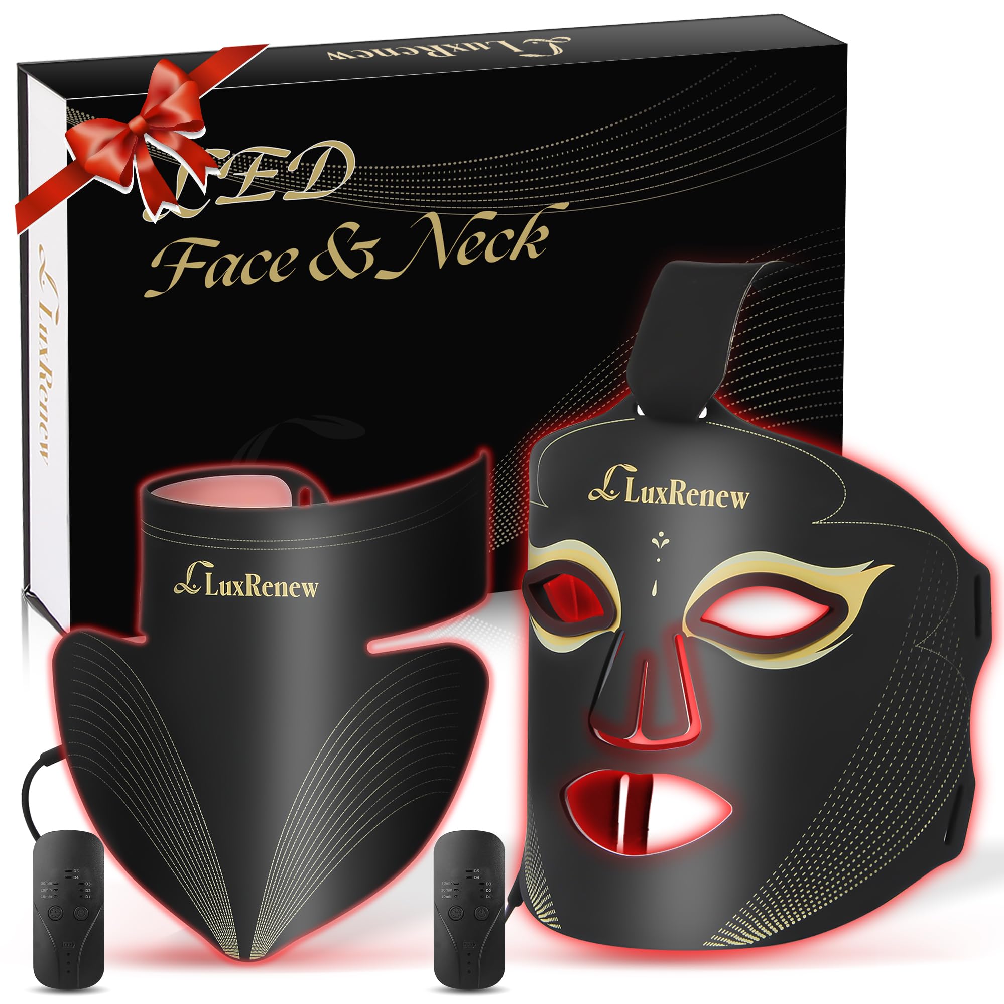 LuxRenew BS red light mask front view for full-face coverage in home use