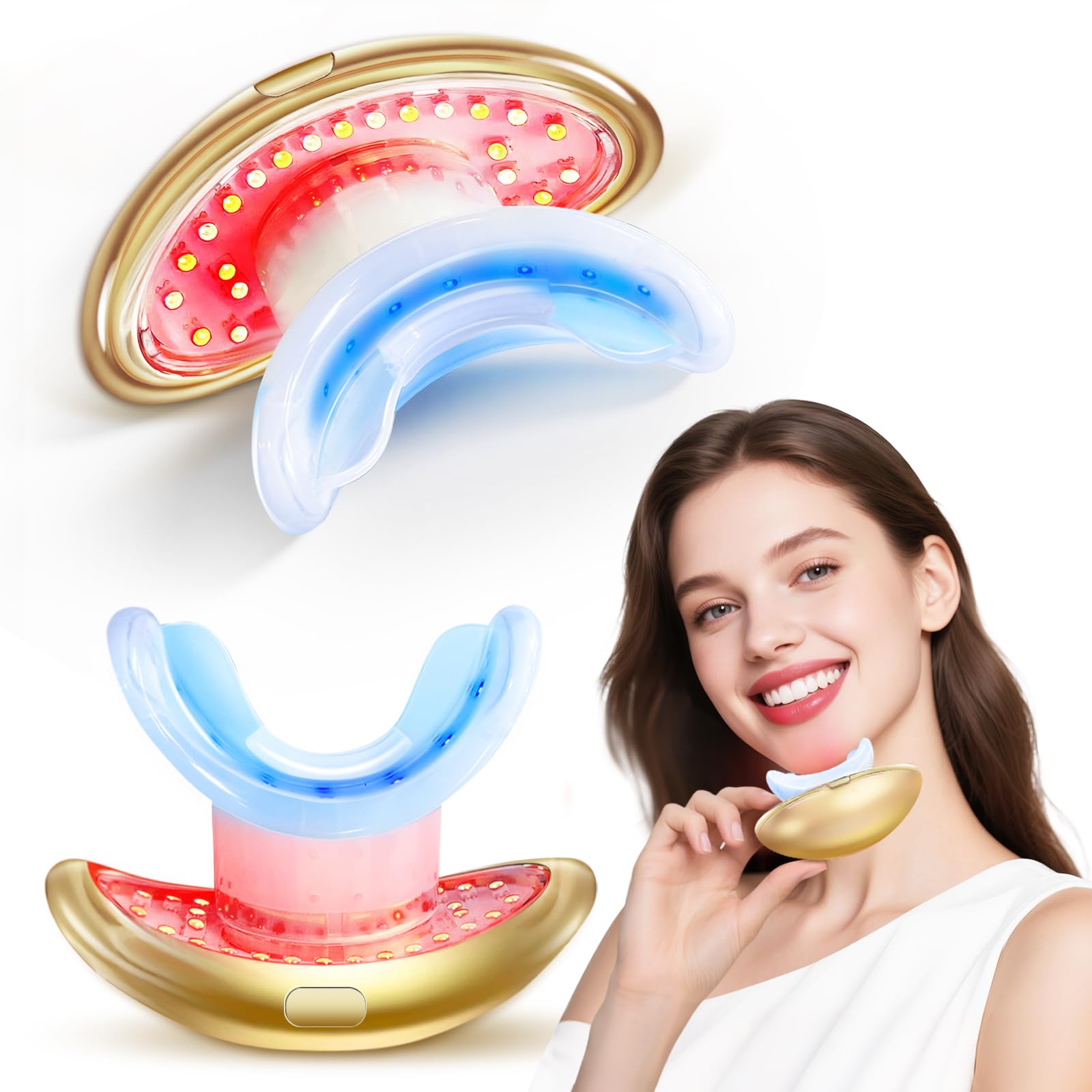 Lvseeman lip plumper device front view showing fullness potential and color enhancement.