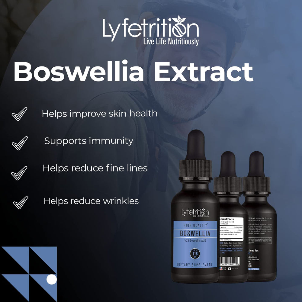 Lyfetrition Boswellia third-party testing seal indicates verified purity and safety.