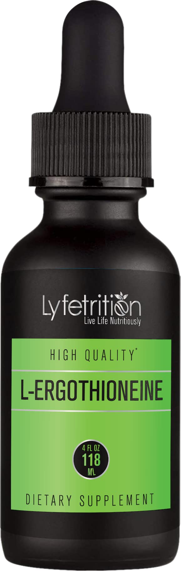 Lyfetrition L-Ergothioneine bottle front view for easy daily use.