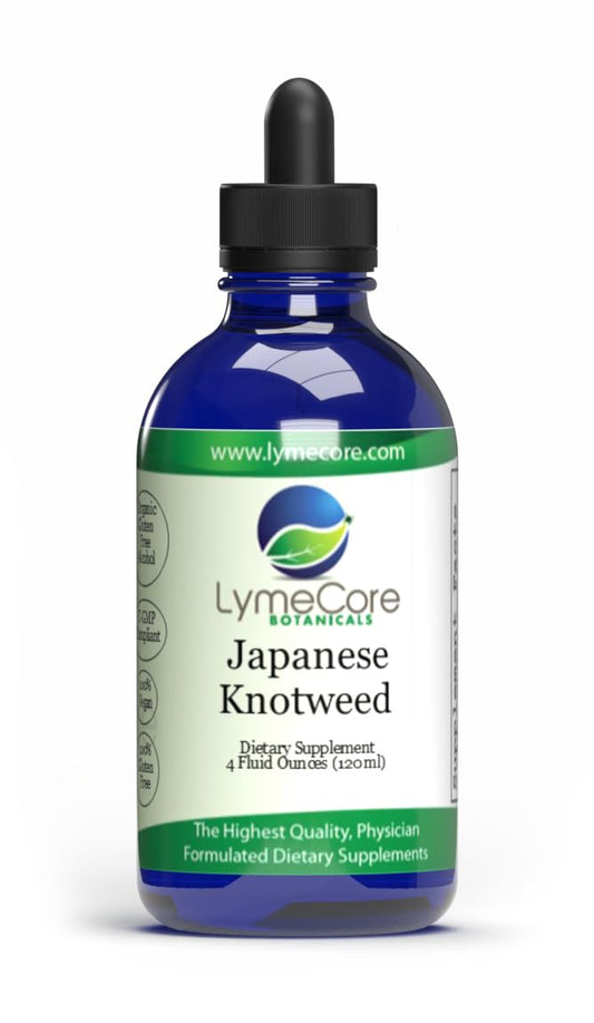 LymeCore Botanicals Japanese Knotweed bottle showing the immune support focus and wellness potential