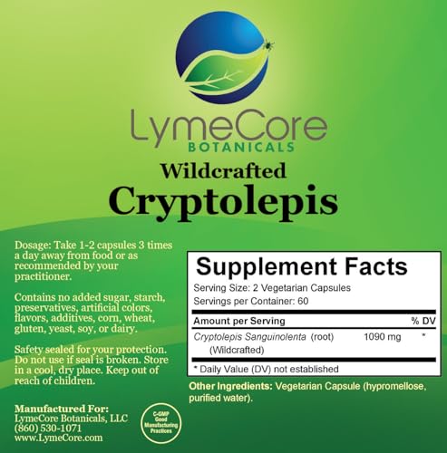 LymeCore Cryptolepis Root Extract capsules shown for convenient daily use.