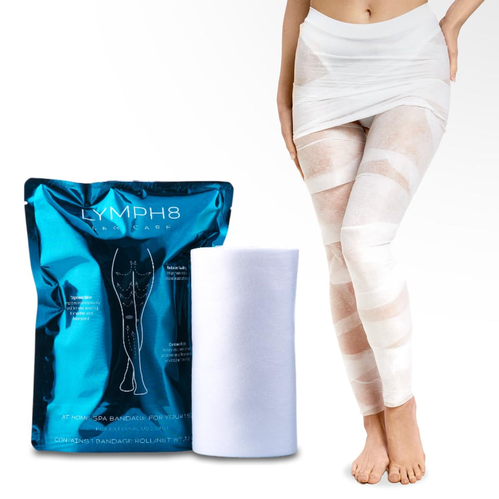 LYMPH8 body wrap pre-soaked wrap for at-home smoothing and hydration.