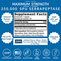 Lyndon Fields Serra-250k capsules packaging highlighting dosage and potency