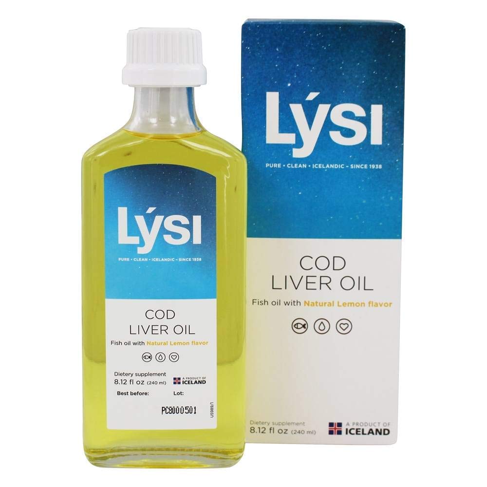 LYSI Lemon Cod Liver Oil bottle for daily omega-3 boost