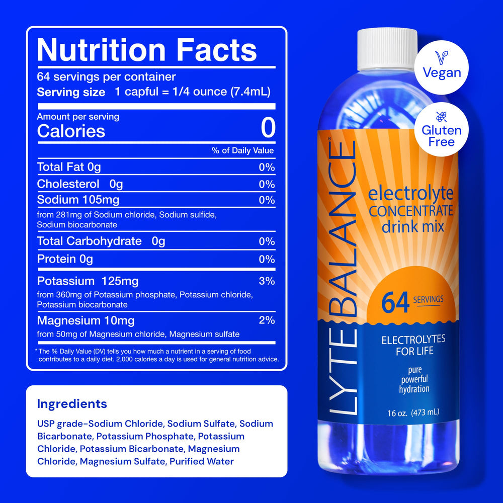Mineral-rich LYTE BALANCE salts close-up for electrolyte balance.
