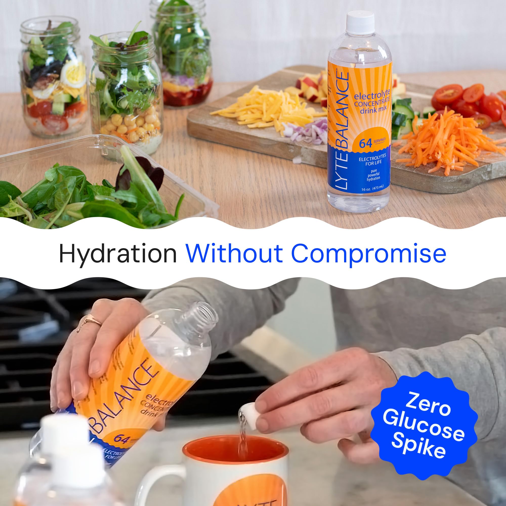 On-the-go LYTE BALANCE bottle with straw for busy days.