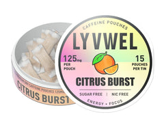 LyvWel 5-pack energy pouches showing 75 total for reliable daily energy.