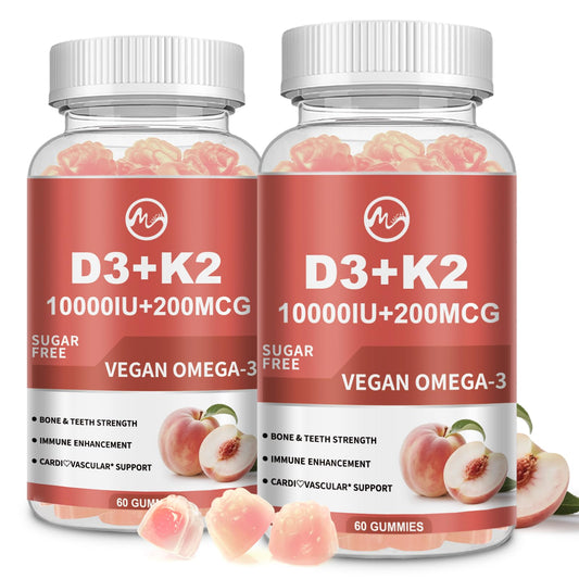 M inch Vitamin D3 K2 Gummies bottle front for easy bone wellness