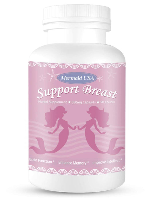 M.U natural breast enhancement pills bottle promoting firmness and healthier bust appearance