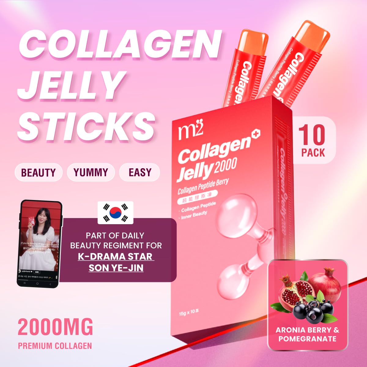 m2 Jelly Berry close-up showing glossy texture for easy consumption.