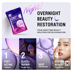 M2 Liquid Collagen branding reflecting Korean beauty trends for nightly use.