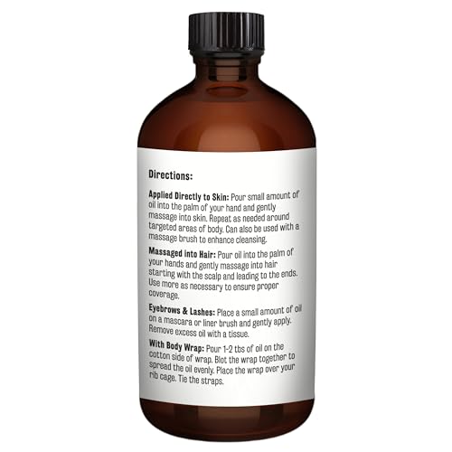 M3 Naturals castor oil pour in glass bottle for easy lash and brow application.