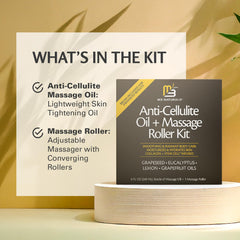 M3 Naturals cellulite roller with grip handles used on thighs and glutes