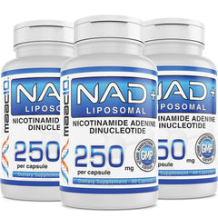 MAAC10 Liposomal NAD+ bottle front view highlighting vegan energy support.