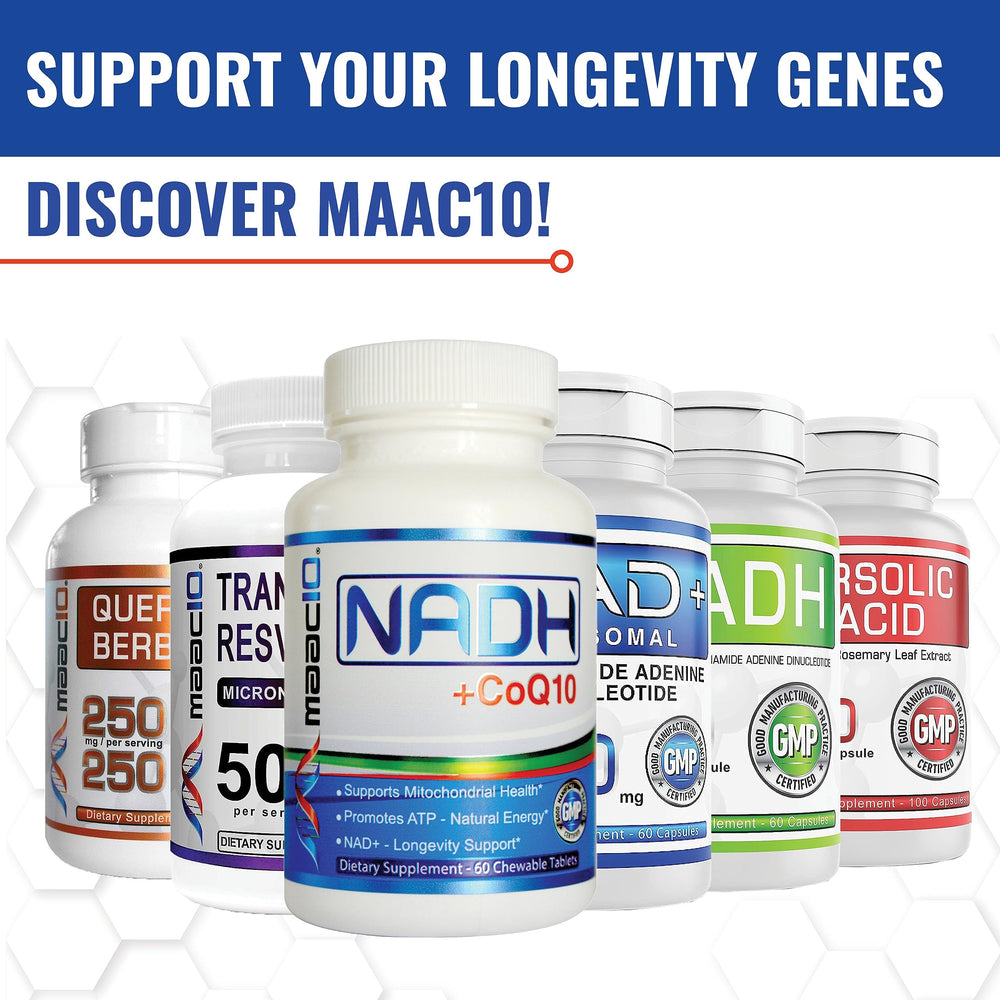 Desk-ready MAAC10 bottle for daytime energy and focus.