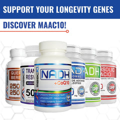 Three-month supply pack of MAAC10 NADH + CoQ10